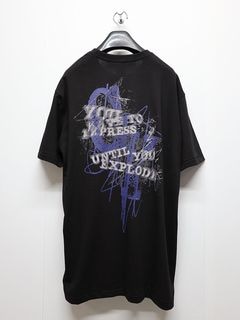 Ground Y�����饦��ɥ磻/20/- JERSEY MESSAGE T-SHIRT/BLACK