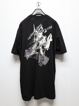 Ground Y�����饦��ɥ磻/20/- JERSEY BAT T-SHIRT/BLACK