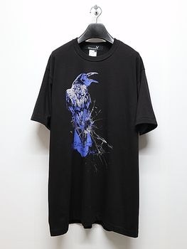 Ground Y�����饦��ɥ磻/20/- JERSEY CROW T-SHIRT/BLACK