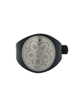 Ground Y�����饦��ɥ磻/COW LEATHER CONCHO BANGLE/BLACK