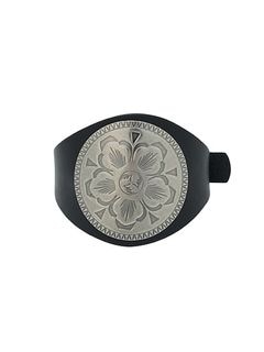 Ground Y�����饦��ɥ磻/COW LEATHER CONCHO BANGLE/BLACK