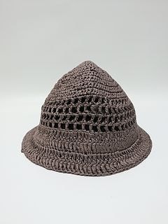 Ground Y�����饦��ɥ磻/PAPER YARN CROCHET HAT/GREY