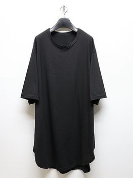 Ground Y�����饦��ɥ磻/30/- COTTON JERSEY HEM JUMBO SHORT SLEEVED T/BLACK