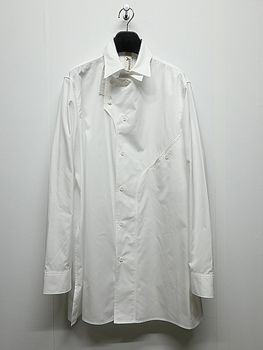 Ground Y�����饦��ɥ磻/100/2 COTTON BROAD FRONT EDGE CURVED SHIRT/WHITE