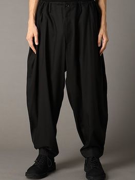 Ground Y�����饦��ɥ磻/TR TWILL SIDE CURVE PANTS/BLACK