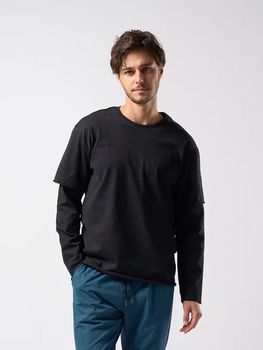 �㴰���wjk�����֥른��������/layered cut-off L/S/black