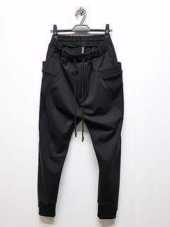 RIPVANWINKLE BUSH EASY JERSEY ブラック サルエル RIPVANWINKLE・リップヴァンウィンクル,パンツ 【正規通販