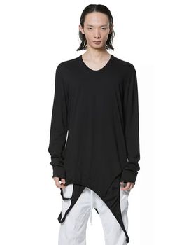 JULIUS����ꥦ��/ COTTON JERSEY CUT & SEWN3/BLACK