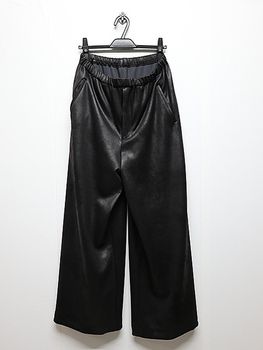 LAD MUSICIAN����å� �ߥ塼�������/STRETCH FAUX LEATHER/J WIDE PT/BLACK
