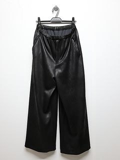 LAD MUSICIAN����å� �ߥ塼�������/STRETCH FAUX LEATHER/J WIDE PT/BLACK