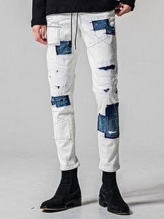 (ͽʡ23ͽ/39TH RESOUND CLOTHINGꥵɥ/regular taperd MICK DENIM JERSEY/WHREMAKE