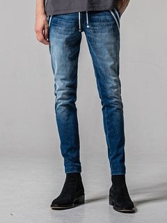 (ͽʡ23ͽ/39TH RESOUND CLOTHINGꥵɥ/SUPER TIGHT TAPERD EX denim jersey EDGE PT/DIND