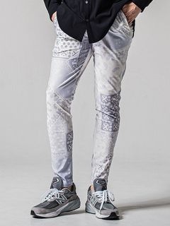 (ͽʡ34ͽ/39TH RESOUND CLOTHINGꥵɥ/TIGHT TAPERD CHRIS EASY TUCK PANTS/BANDANAGREY