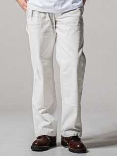 (ͽʡ23ͽ/39TH RESOUND CLOTHINGꥵɥ/SEMIWAIDE double knee PT/WHITE