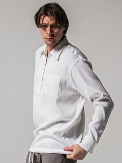 (ͽʡ34ͽ/39TH RESOUND CLOTHINGꥵɥ/PULLOVER satin shirt/WHITE