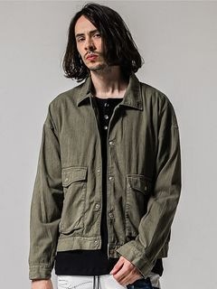 (ͽʡ34ͽ/39TH RESOUND CLOTHINGꥵɥ/LDENIM AG flight jk/KHAKI