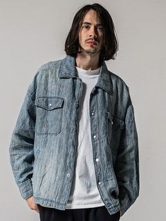 (ͽʡ34ͽ/39TH RESOUND CLOTHINGꥵɥ/Indigo linen jack shirts/LIND