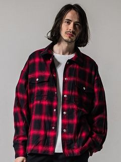 (ͽʡ23ͽ/39TH RESOUND CLOTHINGꥵɥ/50S check JK/RED