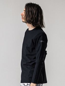 RESOUND CLOTHING���ꥵ����ɥ���������/LOOSE FIT nylon longsleave Tee/BLACK