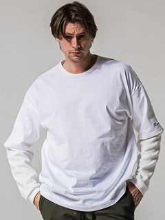 (ͽʡ23ͽ/39TH RESOUND CLOTHINGꥵɥ/LOOSE FIT fake layered waffle longsleave/WHITE