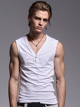 kiryuyrik������奦����奦/BEATENJIKU Henry Neck Tank Top/White