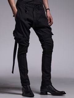 (ͽ���ʡ�4��5������ͽ��/kiryuyrik������奦����奦/Denim Bondage Pants/Black