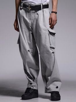 kiryuyrik������奦����奦/Denim Cargo Pants/Gray