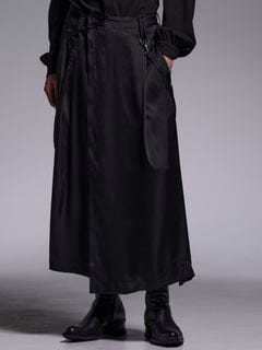 (ͽʡ45ͽ/kiryuyrik奦奦/Vintage Stain Skirt Suspender Slacks/Black