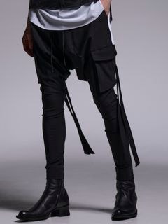 (ͽ���ʡ�4��5������ͽ��/kiryuyrik������奦����奦/High Tension Jersey Saruel Pants/Black