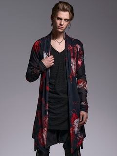 (ͽ���ʡ�5��6������ͽ��/kiryuyrik������奦����奦/Flora Mesh Dolman Sleeve Cardigan/Black