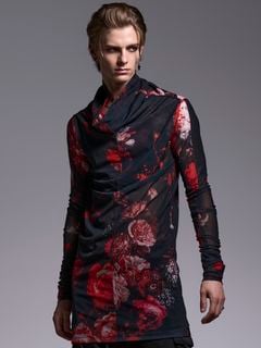 (ͽ���ʡ�5��6������ͽ��/kiryuyrik������奦����奦/Flora Mesh Loose High Neck/Black