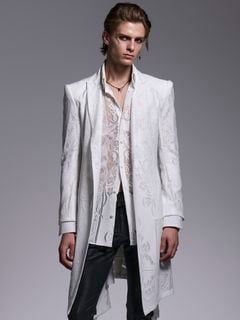 (ͽʡ67ͽ/kiryuyrik奦奦/CROSS-Lace Flare Jacket/White