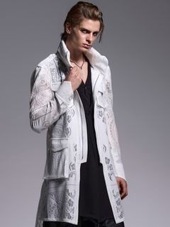 (ͽ���ʡ�6��7������ͽ��/kiryuyrik������奦����奦/CROSS-Lace Flare M65 Jacket/White