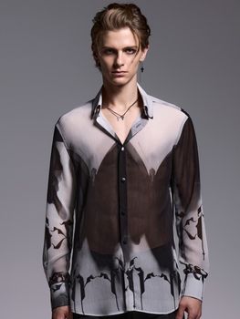 (ͽ���ʡ�6��7������ͽ��/kiryuyrik������奦����奦/Decorative YOURYU Shirt/Black&Gray