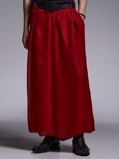 (ͽʡ67ͽ/kiryuyrik奦奦/KARAMI Wide Tuck Slacks/Red