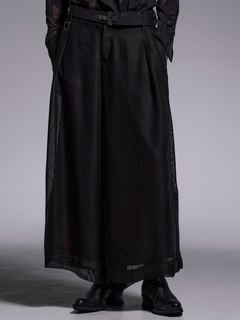 (ͽʡ67ͽ/kiryuyrik奦奦/KARAMI Wide Tuck Slacks/Black