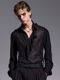 (ͽʡ78ͽ/kiryuyrik奦奦/Sheep Hide Short Vest/Black