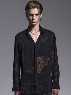 (ͽ���ʡ�7��8������ͽ��/kiryuyrik������奦����奦/Sahadow Butterfly Opal Shirt/Black