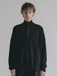 (ͽ���ʡ�8��9������ͽ��/The Viridi-anne���� ������ǥ�����/HIGH-GAUGE HENRY SWEATER/BLACK