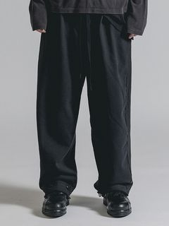 (ͽ���ʡ�8��9������ͽ��/The Viridi-anne���� ������ǥ�����/SWEAT WIDE PANTS/BLACK