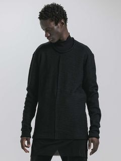 (ͽ����)8��9������ͽ��/nude:masahiko maruyama ���̡���:�ޥ��ҥ��ޥ���/Wool Slub Yarn Jersey ĹµT�����/Black