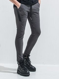 (ͽ���ʡ�5��6������ͽ��/40TH RESOUND CLOTHING���ꥵ����ɥ���������/TIGHT TAPERD TYLER NYLON PANTS/CHACOAL