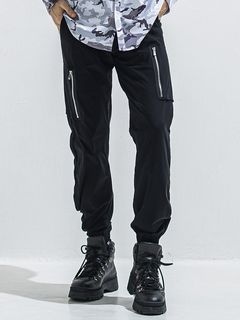 (ͽ���ʡ�6��7������ͽ��/40TH RESOUND CLOTHING���ꥵ����ɥ���������/SEMI LOOSE FIT DAVID NYLON CARGO PANTS/BLACK