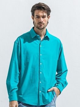 RESOUND CLOTHING���ꥵ����ɥ���������/RUSH JACK SHIRTS/turquoise