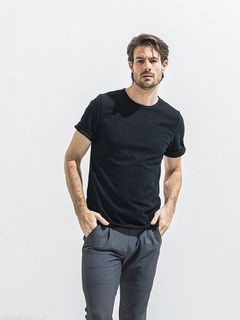 (ͽ���ʡ�4��5������ͽ��/40TH RESOUND CLOTHING���ꥵ����ɥ���������/PILE ROLL UP TEE/BLACK