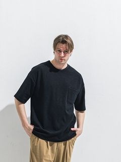 (ͽ���ʡ�4��5������ͽ��/40TH RESOUND CLOTHING���ꥵ����ɥ���������/PILE OVER TEE/BLACK