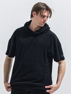(ͽ���ʡ�5��6������ͽ��/40TH RESOUND CLOTHING���ꥵ����ɥ���������/PILE HALF HOODIE/BLACK