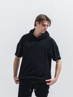 (ͽ���ʡ�5��6������ͽ��/40TH RESOUND CLOTHING���ꥵ����ɥ���������/PILE HALF HOODIE/BLACK