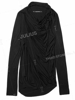 (ͽ����)7��8������ͽ��/JULIUS����ꥦ��/RAYON/SILK JERSEY CUT & SEWN11/BLACK