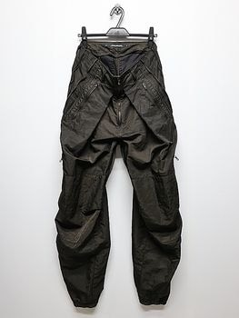 JULIUS����ꥦ��/NYLON TWILL TROUSERS15/DARK KHAKI
